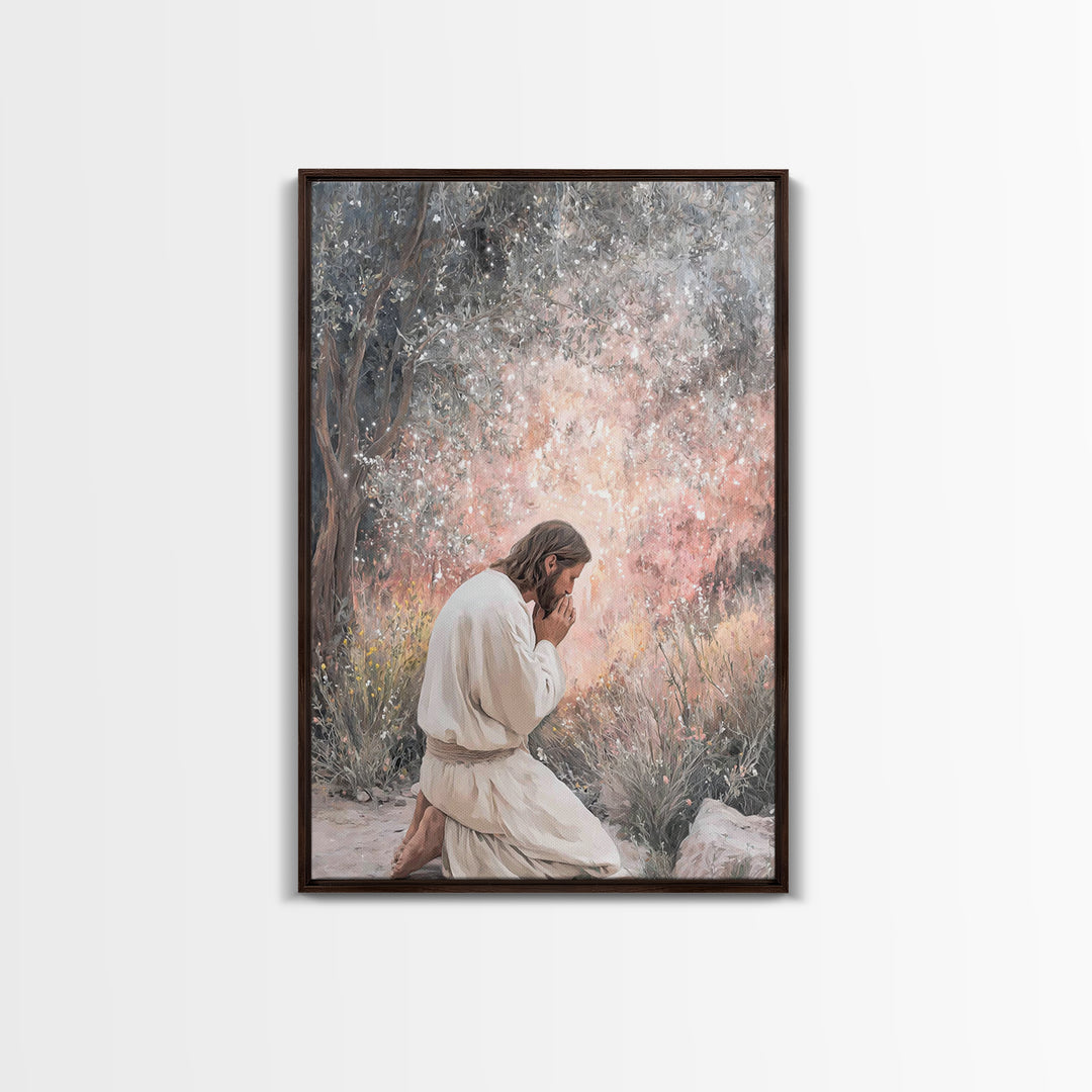 Radiant Petition – Framed Canvas Print – Christian Painting – Christian Art Canvas – Large Christian Art – Jesus Wall Art – Christian Gift