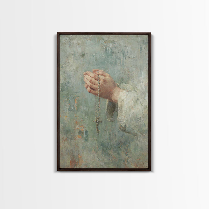 Blessed Stillness – Framed Canvas Print – Christian Art Canvas – Christian Wall Art – Christian Painting – Christian Decor – Christmas Art