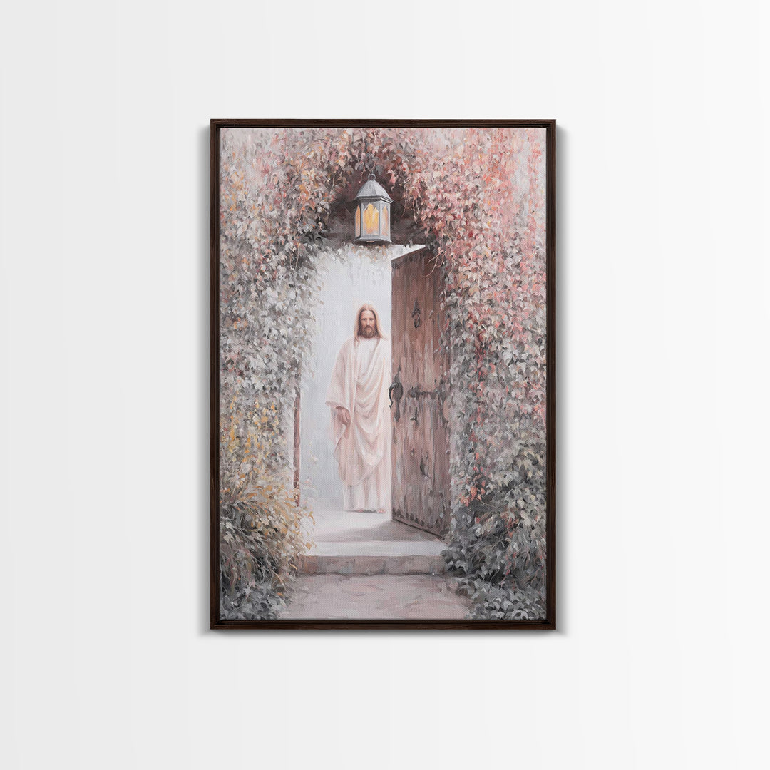 Open Door Hope | Framed Canvas Print | Christian Wall Art | Jesus Art Print | Christian Decor For Home | Christian Art Canvas | Christian G