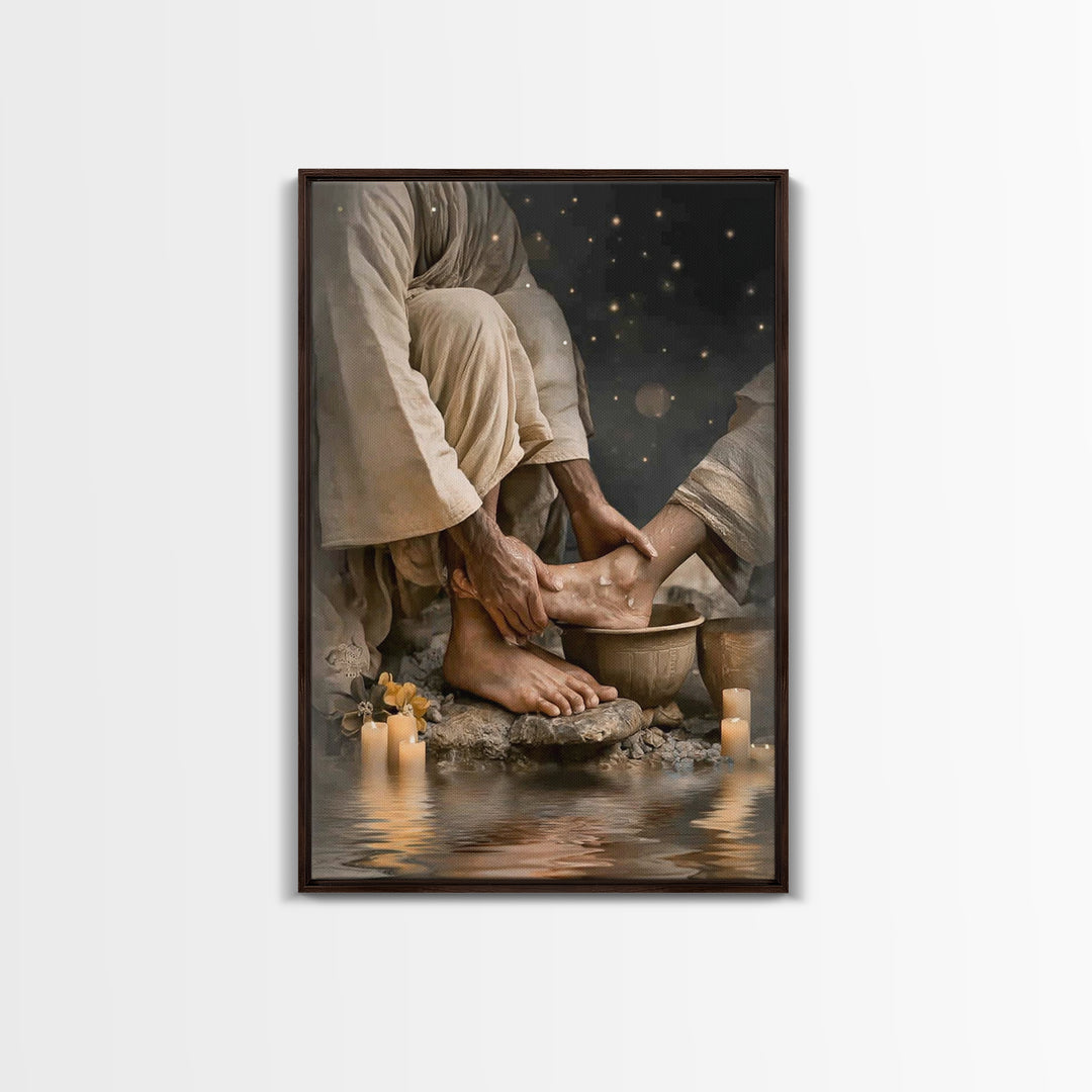 Radiant Intercession – Framed Canvas Print – Christian Wall Art – Christian Art Canvas – Christian Painting – Christian Christmas Art – Chr