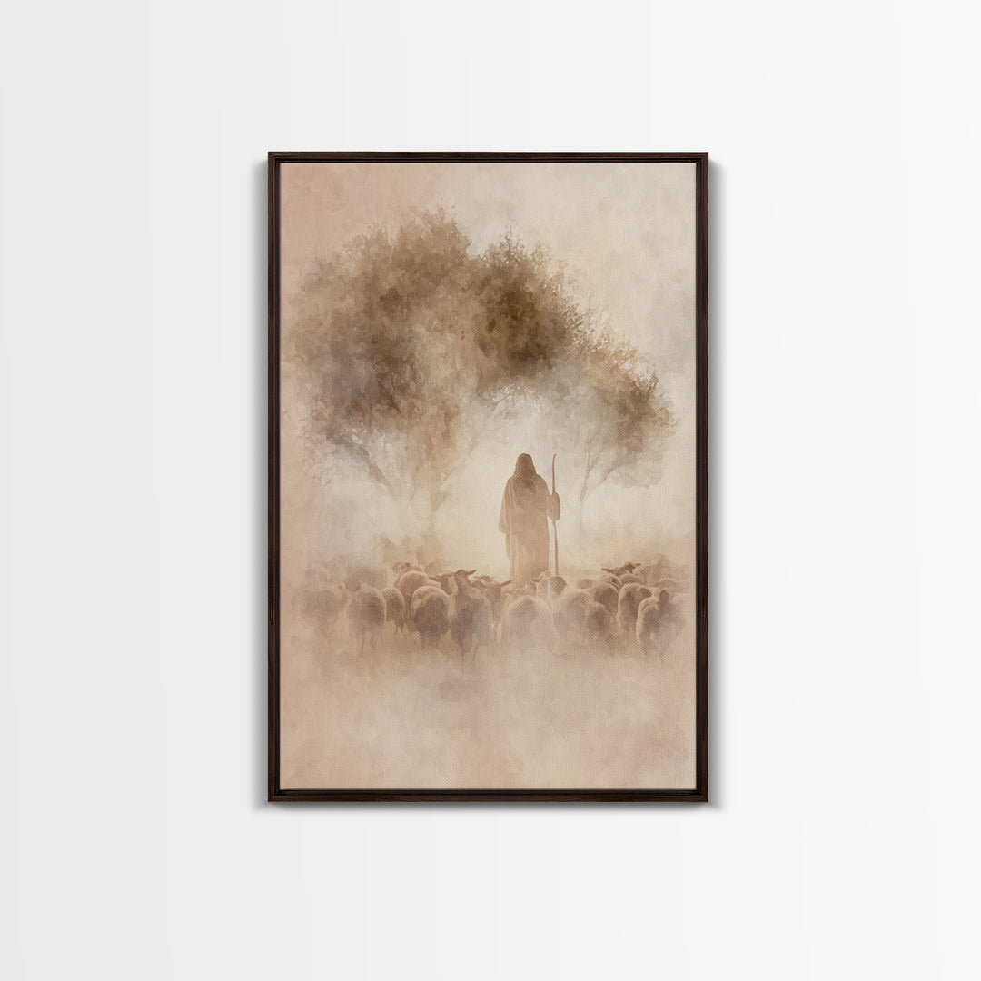 Gardens Of Mercy – Framed Canvas Print – Jesus Painting – Christian Wall Art – Christian Art Canvas – Christian Christmas Art – Christian D