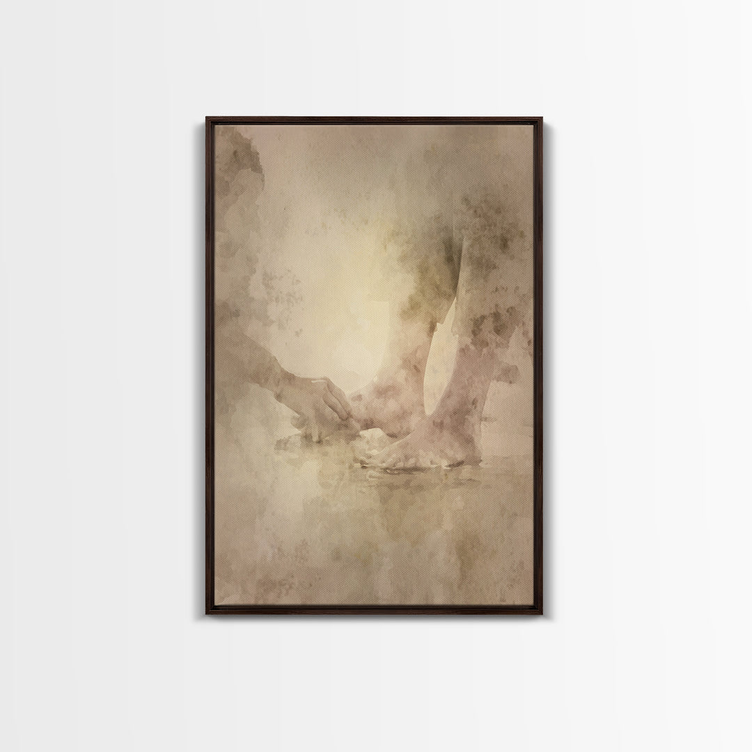 Servant Love – Framed Canvas Print – Christian Art Canvas – Christian Wall Art – Christian Painting – Christian Decor – Christian Christmas