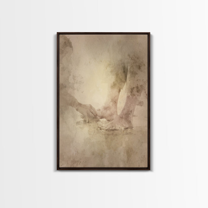 Servant Love – Framed Canvas Print – Christian Art Canvas – Christian Wall Art – Christian Painting – Christian Decor – Christian Christmas