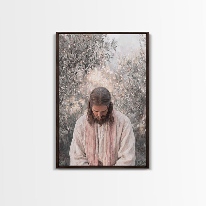 Risen Light Path, Framed Canvas Print, Christian Christmas Art, Jesus Painting, Christian Wall Art, Christmas Art Prints, Christian Art Can