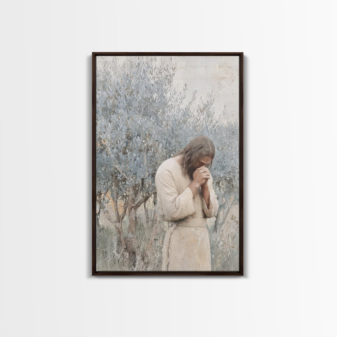 Radiant Messiah Bloom, Framed Canvas Print, Christian Art Painting, Jesus Wall Art, Christian Decor, Christian Art Canvas, Christian Gift