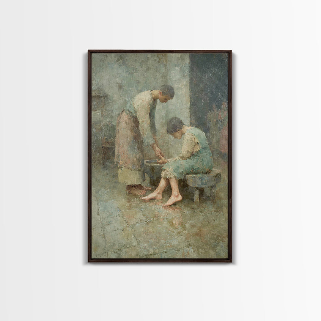 Servant’s Grace – Framed Canvas Print – Christian Wall Art – Christian Art Canvas – Christian Painting – Vintage Christian Art – Christian