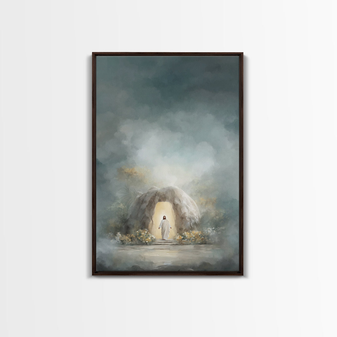 Softened Prayer Shade, Framed Canvas Print, Christian Art Canvas, Christian Paintings, Jesus Painting, Christian Wall Art, Modern Christian
