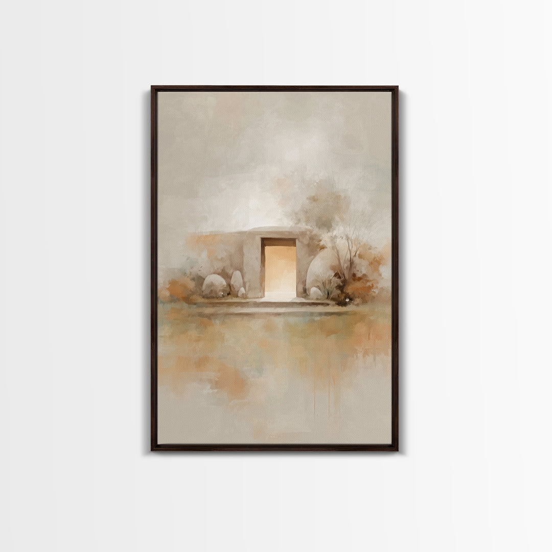 Light Of Renewal | Framed Canvas Print | Christian Art Canvas | Christian Wall Art | Christian Gift | Jesus Painting | Modern Christian Art