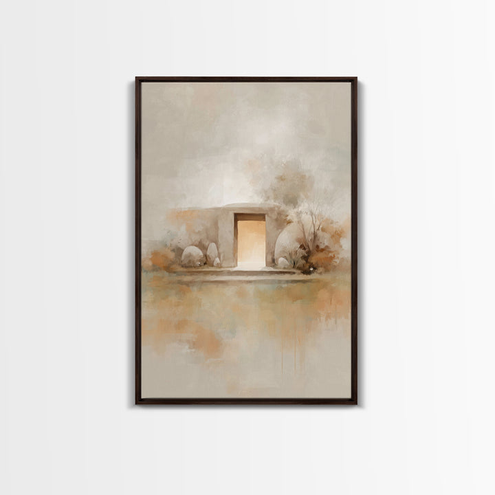 Light Of Renewal | Framed Canvas Print | Christian Art Canvas | Christian Wall Art | Christian Gift | Jesus Painting | Modern Christian Art