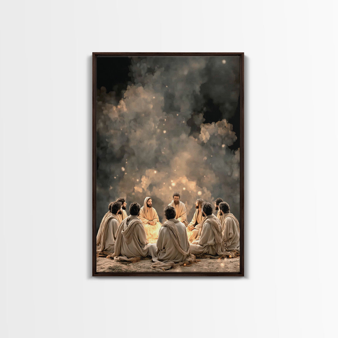 Teaching Of Grace – Framed Canvas Print – Christian Painting – Christian Art Canvas – Jesus Painting – Christian Wall Art – Christian Decor