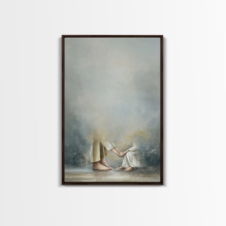 Humble Light – Framed Canvas Print – Christian Art Canvas – Christian Wall Art – Christian Painting – Christian Decor – Subtle Christian Ar