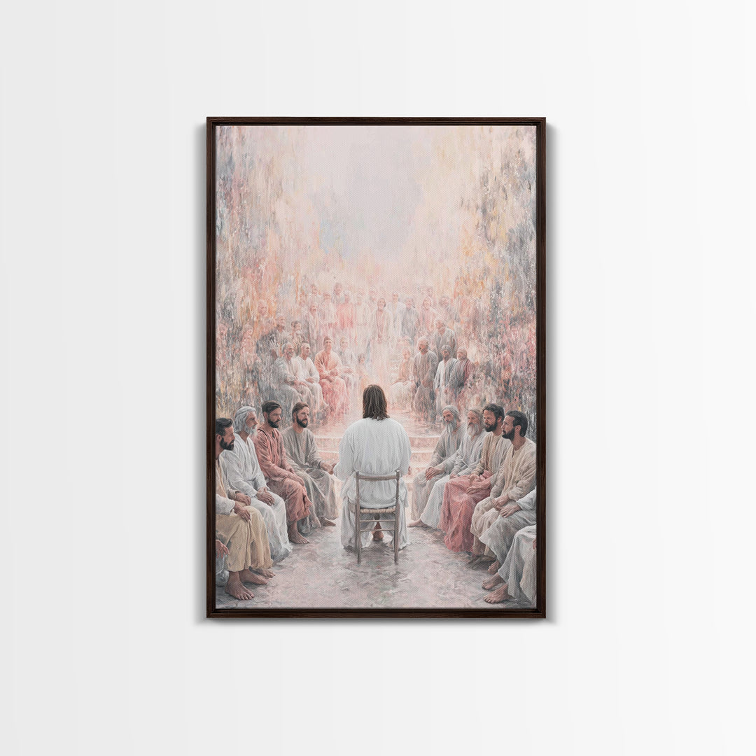 Heavenly Gathering – Framed Canvas Print – Christian Wall Art – Christian Art Canvas – Jesus Painting – Christian Art – Christian Gift Idea