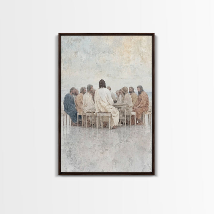 Circle Of Teaching, Framed Canvas Print, Christian Art Canvas, Jesus Painting, Christian Wall Art, Modern Christian Art, Christian Gift
