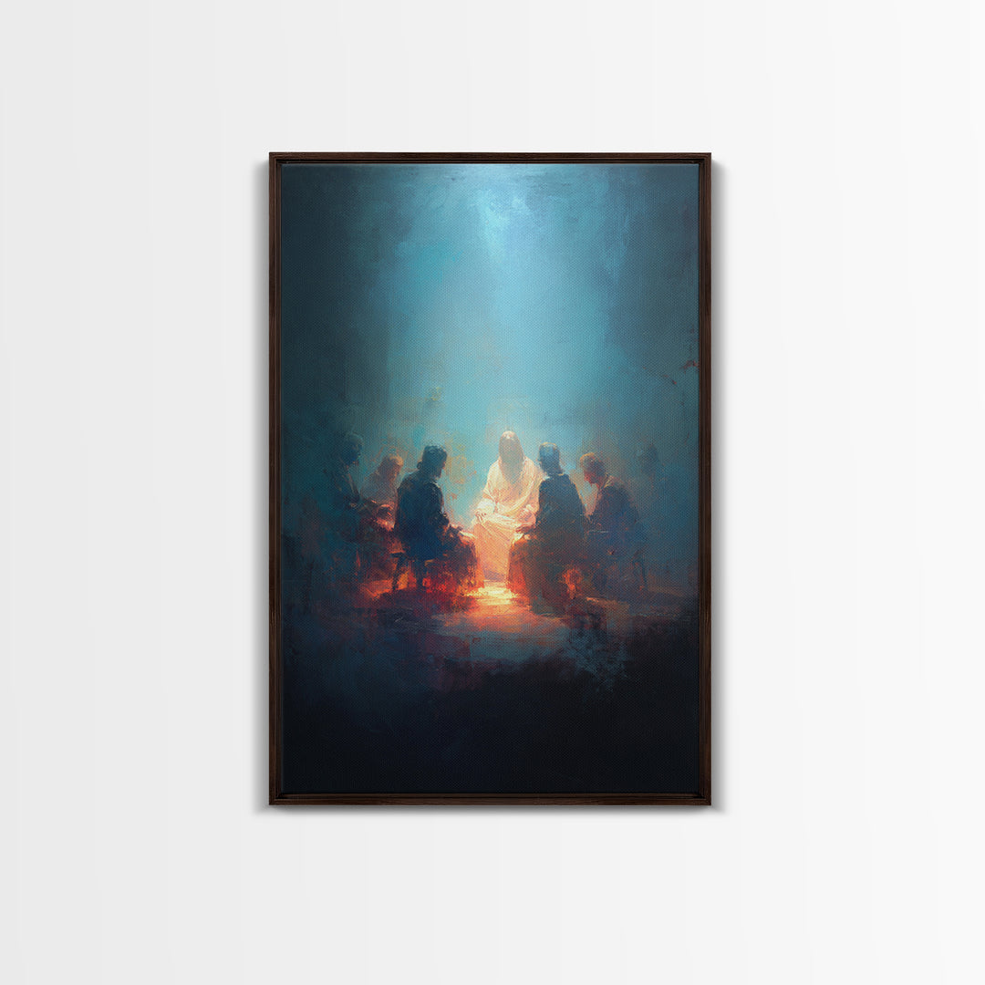 Light Of Wisdom – Framed Canvas Print – Christian Art – Jesus Painting – Christian Art Canvas – Moody Christian Art – Christian Wall Art