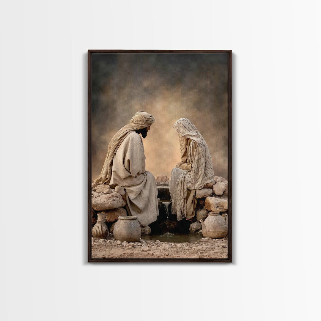 Well Of Mercy, Framed Canvas Print, Christian Art, Jesus Painting, Christian Wall Art, Christian Art Canvas, Christian Gift Ideas
