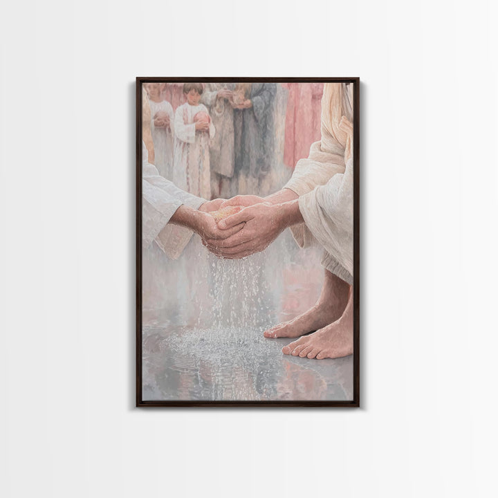 Living Waters Hope – Framed Canvas Print – Christian Wall Art – Christian Art Canvas – Christian Painting – Christian Christmas Art – Chris