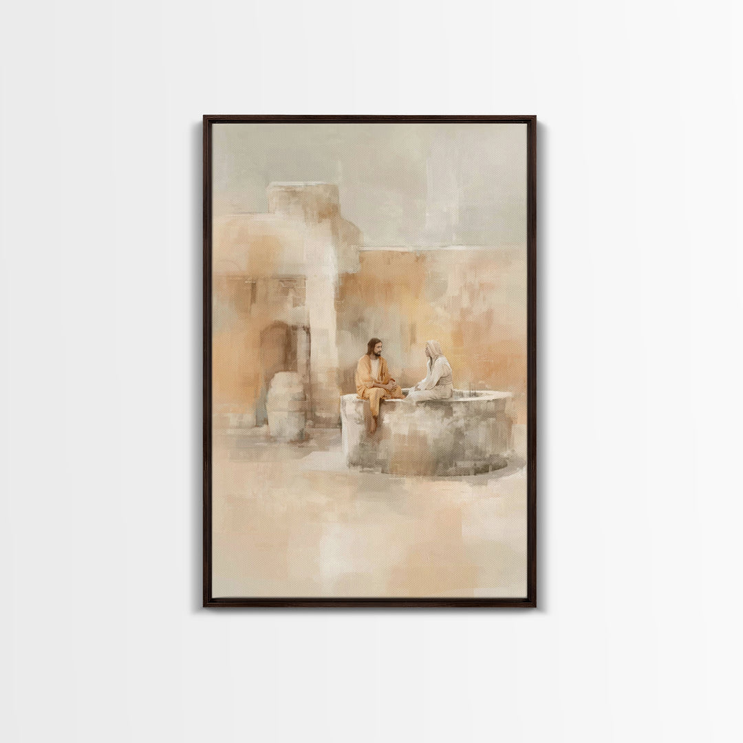 Desert Well Grace, Framed Canvas Print, Jesus Painting, Christian Wall Art, Christian Art Canvas, Christian Art, Christian Gift Ideas