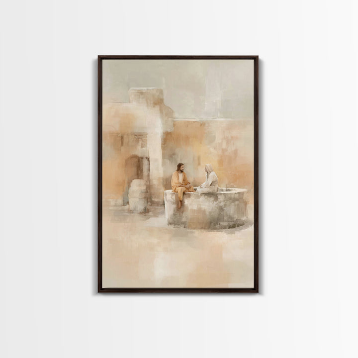 Desert Well Grace, Framed Canvas Print, Jesus Painting, Christian Wall Art, Christian Art Canvas, Christian Art, Christian Gift Ideas