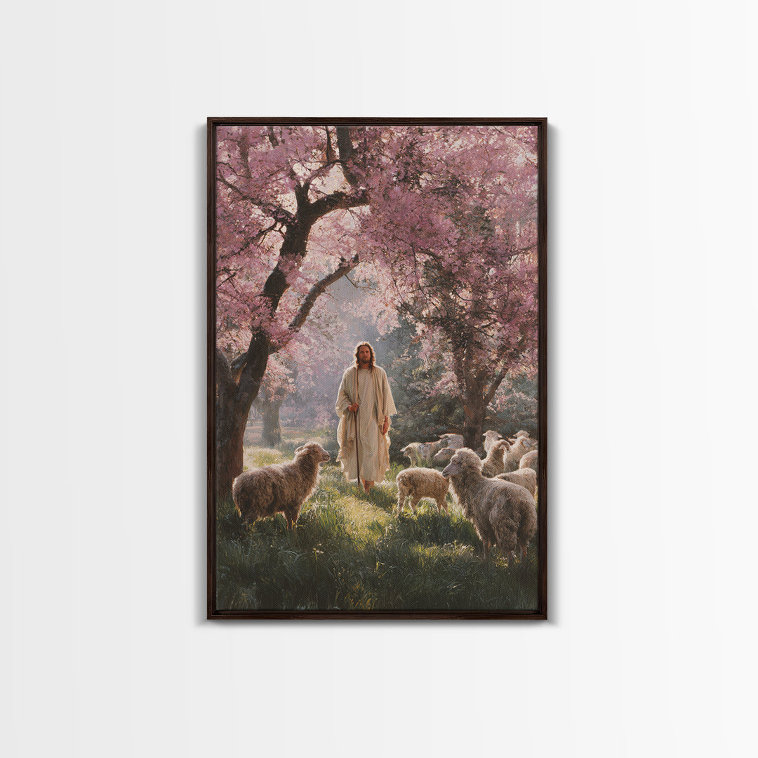 Blossoms Of Mercy – Framed Canvas Print – Christian Wall Art – Jesus Painting – Christian Art Canvas – Christian Decor – Large Christian Ar