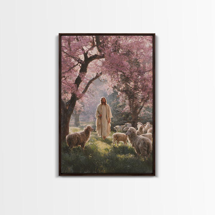 Blossoms Of Mercy – Framed Canvas Print – Christian Wall Art – Jesus Painting – Christian Art Canvas – Christian Decor – Large Christian Ar