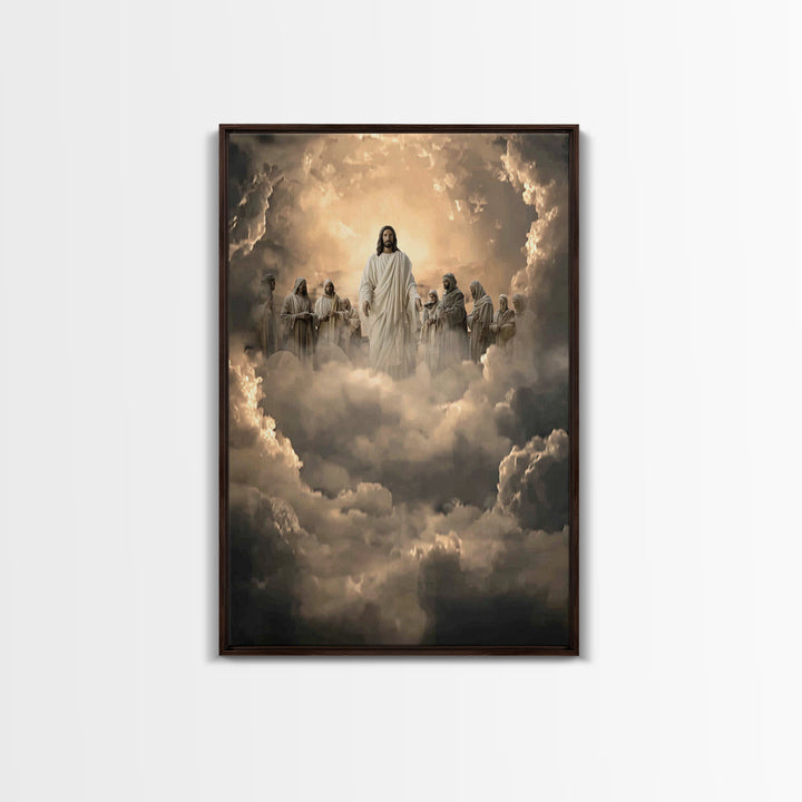 Heaven’s Pink Circle, Framed Canvas Print, Christian Art Canvas, Christian Wall Art, Jesus Painting, Christian Art, Christian Decor, Subtle