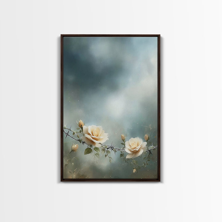 Thornborn Beauty – Framed Canvas Print – Christian Art Canvas – Christian Wall Art – Christian Art Painting – Christian Decor – Modern Chri