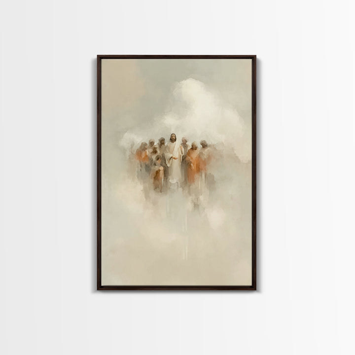 Crowned In Clouds – Framed Canvas Print – Christian Wall Art – Christian Art Canvas – Jesus Painting – Christian Art – Christian Decor – Ch