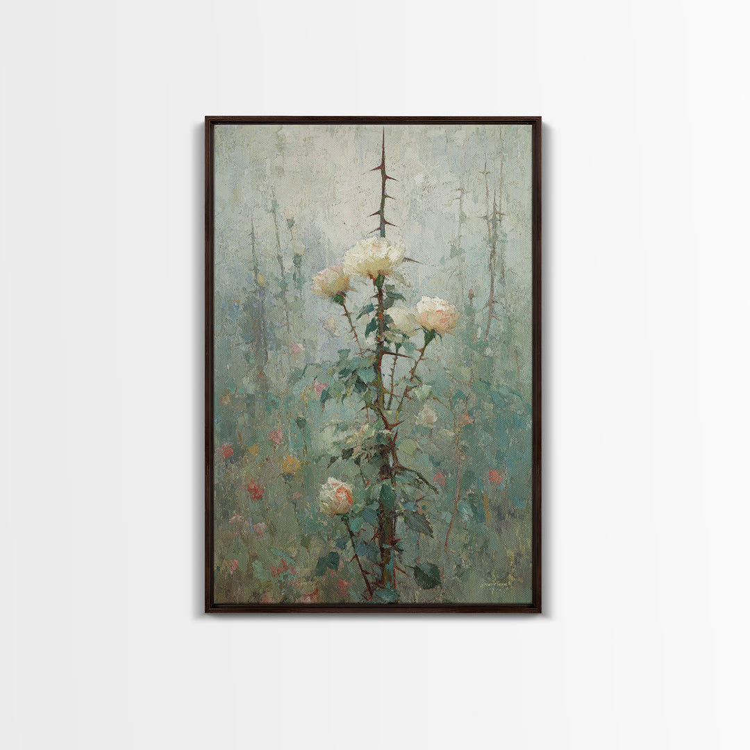 Rose Of Redemption – Framed Canvas Print – Christian Wall Art – Christian Art Canvas – Christian Art Work – Christian Decor – Unique Christ