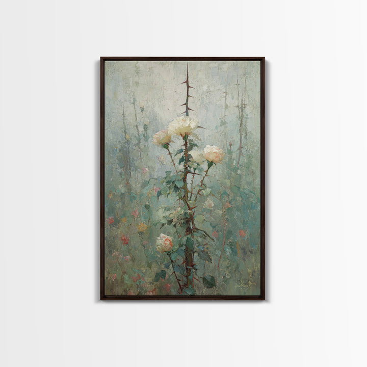 Rose Of Redemption – Framed Canvas Print – Christian Wall Art – Christian Art Canvas – Christian Art Work – Christian Decor – Unique Christ