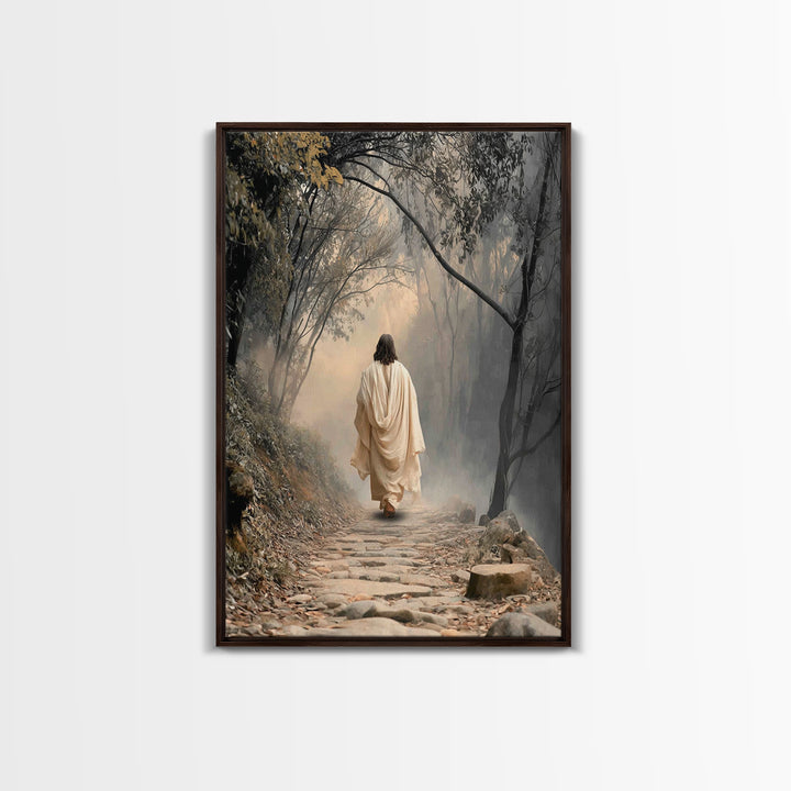 Path Of Mercy – Framed Canvas Print – Christian Wall Art – Jesus Painting – Christian Art Canvas – Christian Christmas Art – Christian Deco