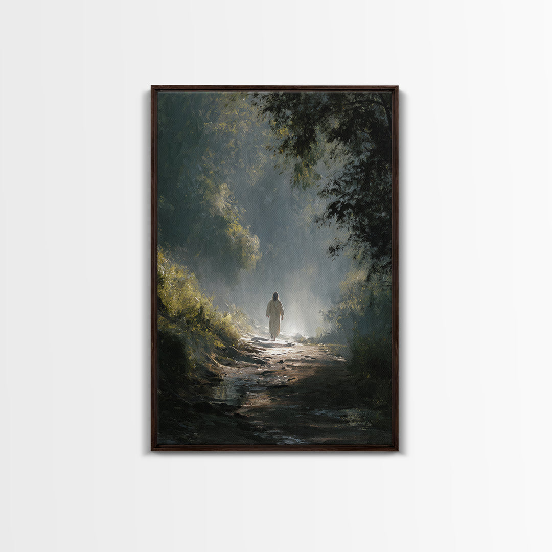 Silent Promise – Framed Canvas Print – Christian Art – Jesus Painting – Christian Wall Art – Christian Art Canvas – Christmas Art