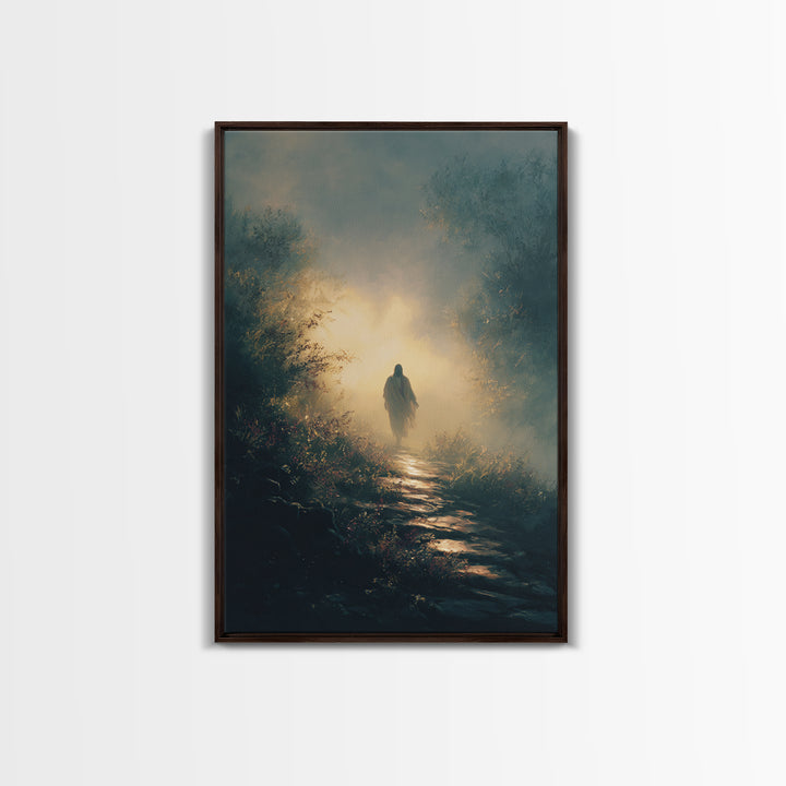 Forest Of Peace – Framed Canvas Print – Christian Wall Art – Jesus Painting – Christian Art Canvas – Large Christian Art – Christian Christ
