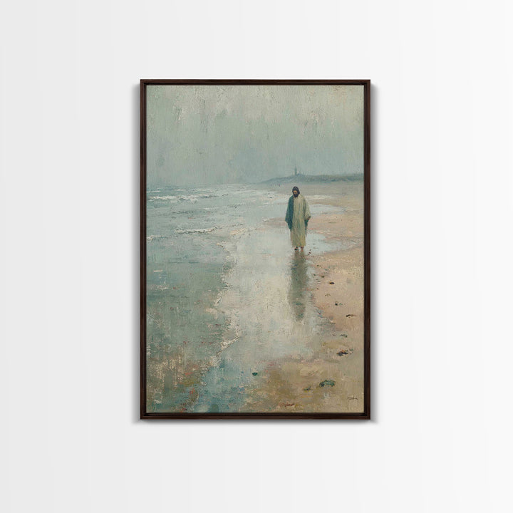 Haven Of Stillness - Framed Canvas Print - Christian Painting - Christian Wall Art - Subtle Christian Art - Jesus Canvas Art - Christian De