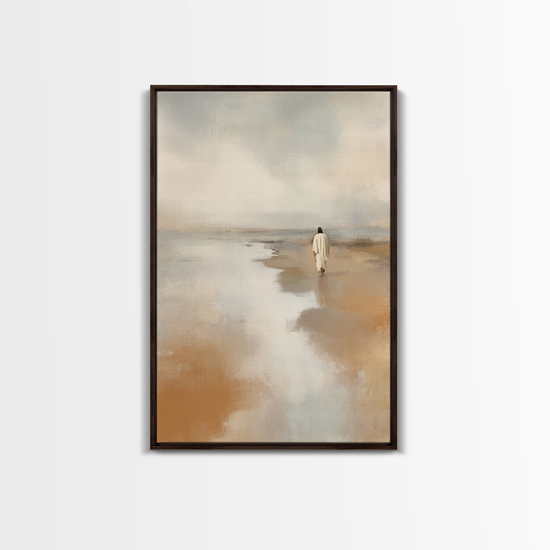 Morning Mercy Trail - Framed Canvas Print - Christian Wall Art - Modern Christian Art - Jesus Painting Canvas - Christian Art Work - Christ