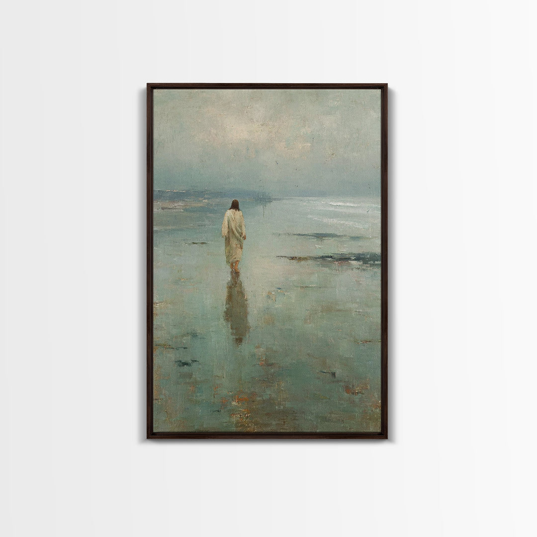 Path Of Gentle Hope - Framed Canvas Print - Christian Art Canvas - Modern Jesus Art - Christian Wall Art - Christian Decor For Home - Chris