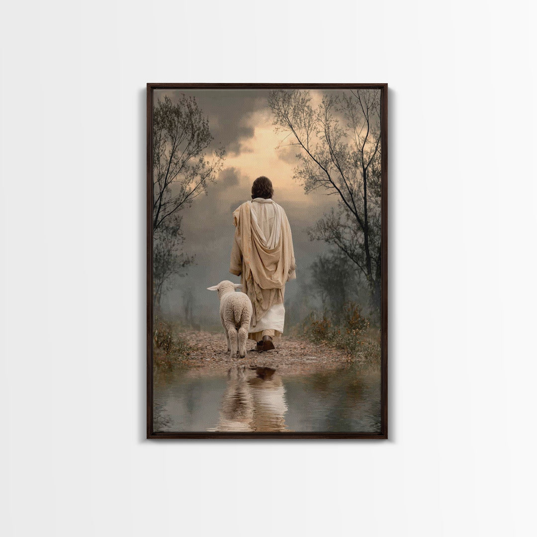 Path Of Mercy | Framed Canvas Print | Christian Wall Art | Jesus Art Print | Large Christian Painting | Christian Christmas Art | Christian