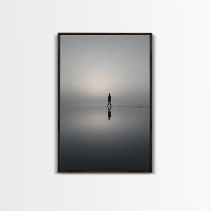 Solitary Grace - Framed Canvas Print - Christian Wall Art - Christian Art Canvas - Jesus Painting - Moody Christian Art