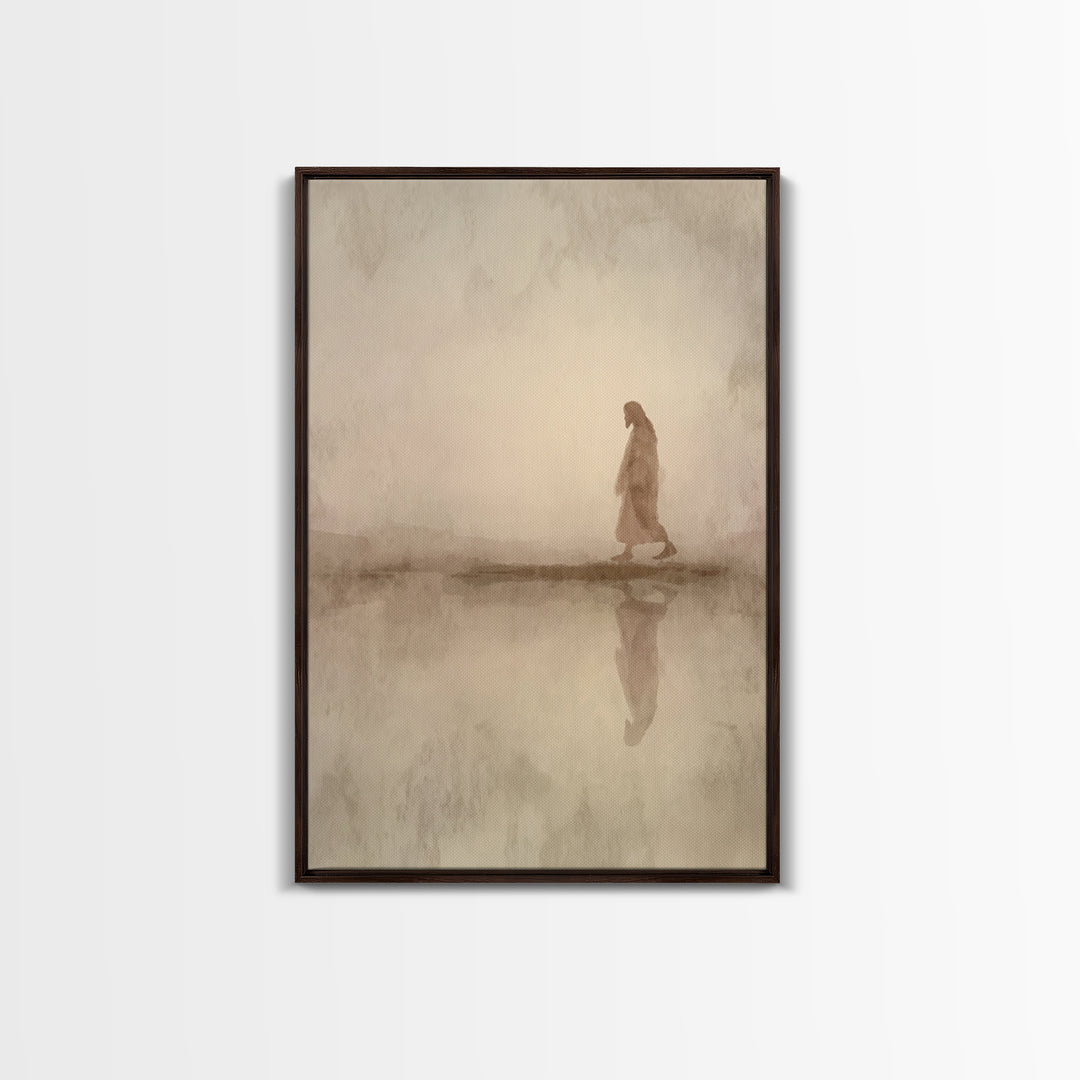Ancient Walk - Framed Canvas Print - Christian Wall Art - Jesus Painting - Vintage Christian Art - Christian Art Canvas - Christian Gift