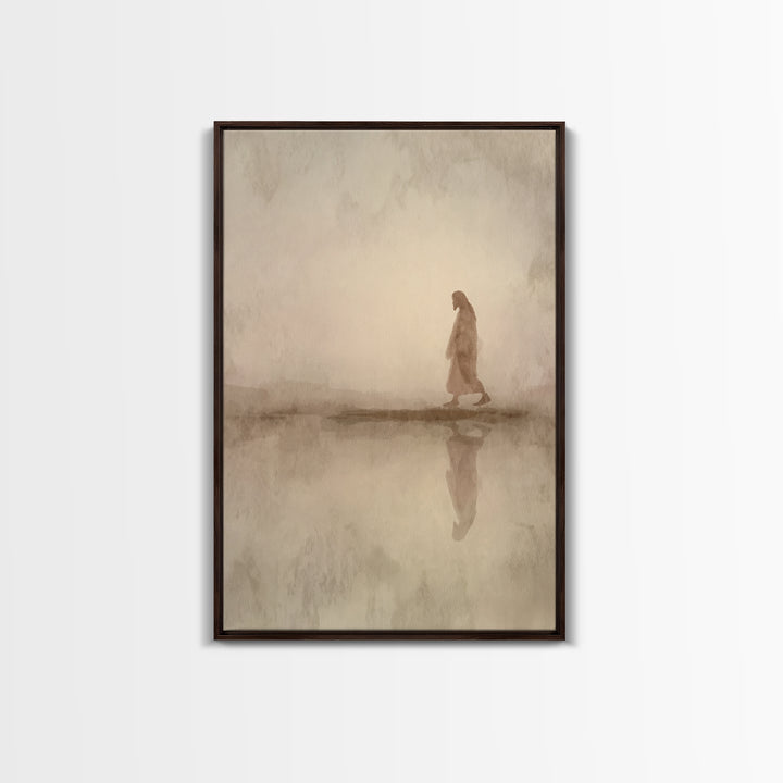 Ancient Walk - Framed Canvas Print - Christian Wall Art - Jesus Painting - Vintage Christian Art - Christian Art Canvas - Christian Gift