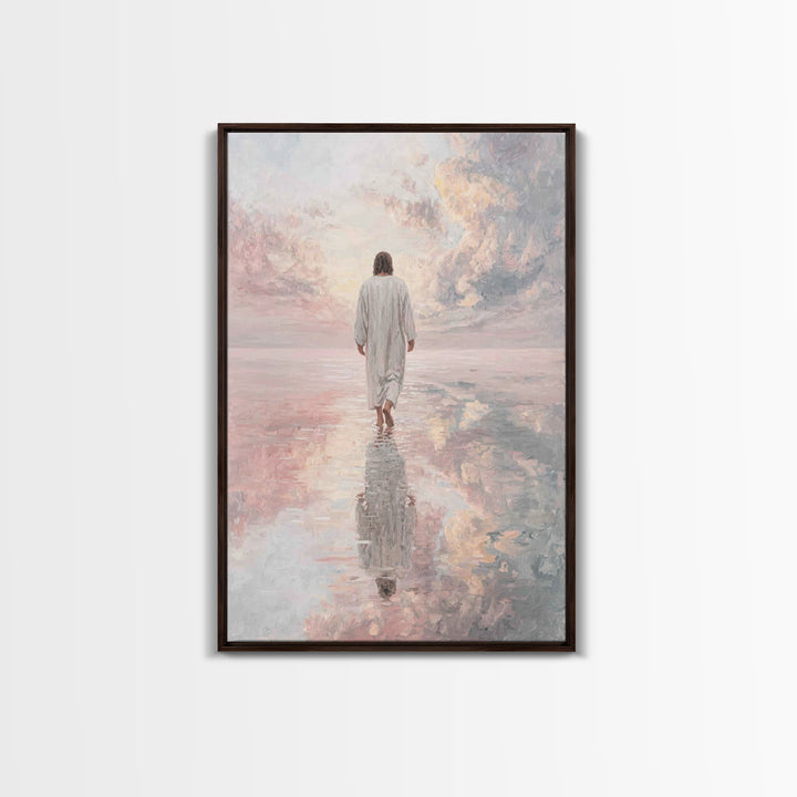 Gentle Horizon | Framed Canvas Print | Christian Art Canvas | Christian Wall Art | Jesus Painting | Subtle Christian Art