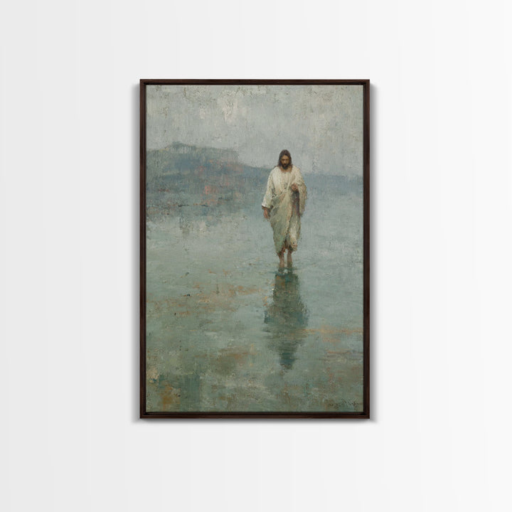 Hallowed Path | Framed Canvas Print | Christian Art Canvas | Jesus Painting | Vintage Christian Art | Christian Wall Art