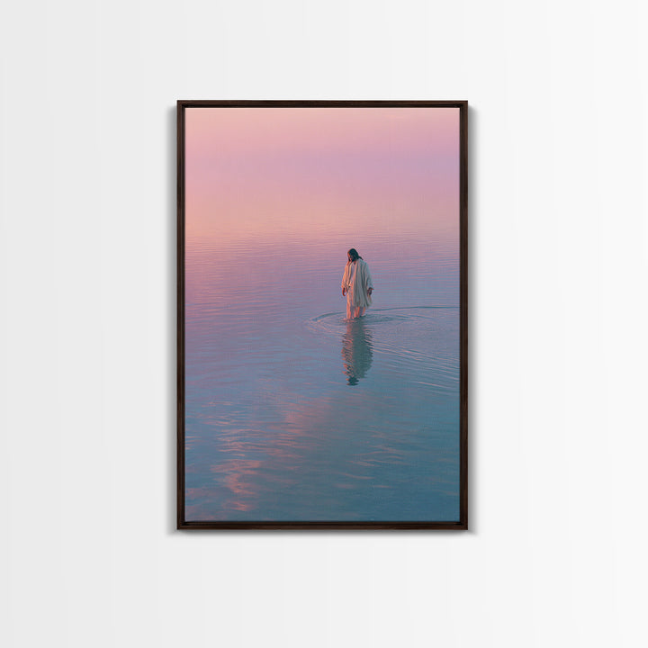Rosewater Peace , Framed Canvas Print, Christian Art Canvas, Jesus Painting, Modern Christian Art, Christian Wall Art