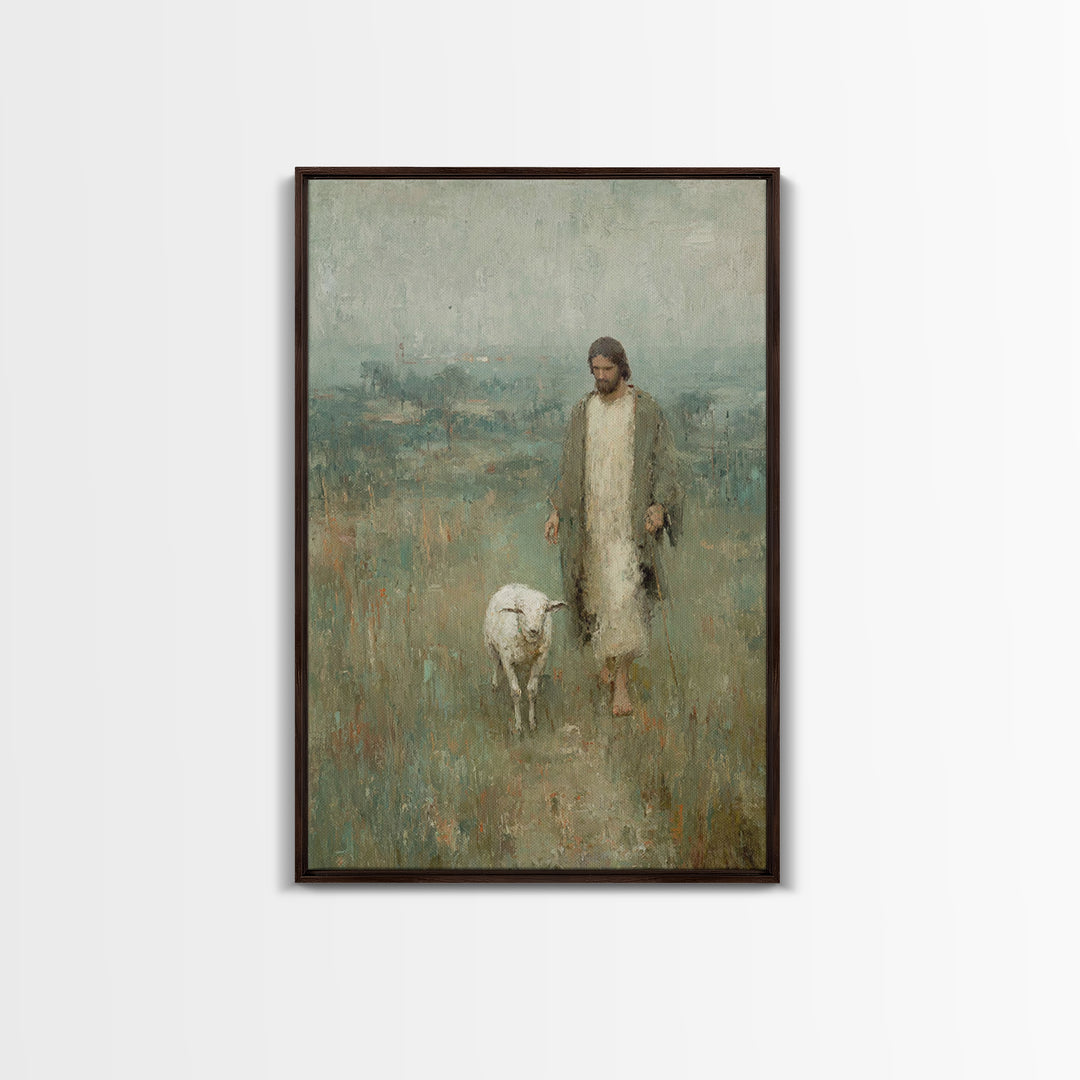 Path Of Mercy – Framed Canvas Print – Christian Art Canvas – Vintage Christian Art – Jesus Painting – Christian Wall Art – Christian Gift