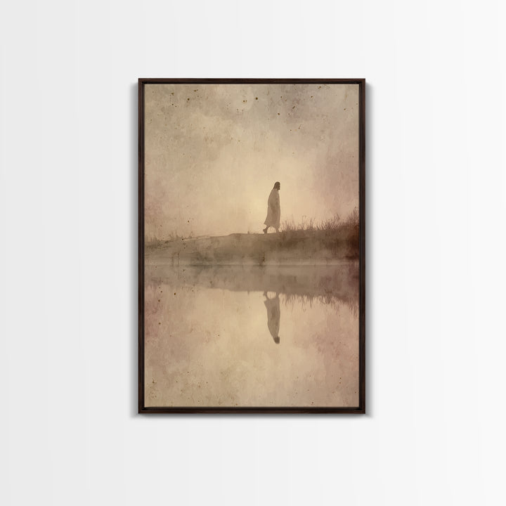 Solitude Of Grace – Framed Canvas Print – Christian Wall Art – Abstract Christian Art – Jesus Painting – Christian Art Canvas – Christian C
