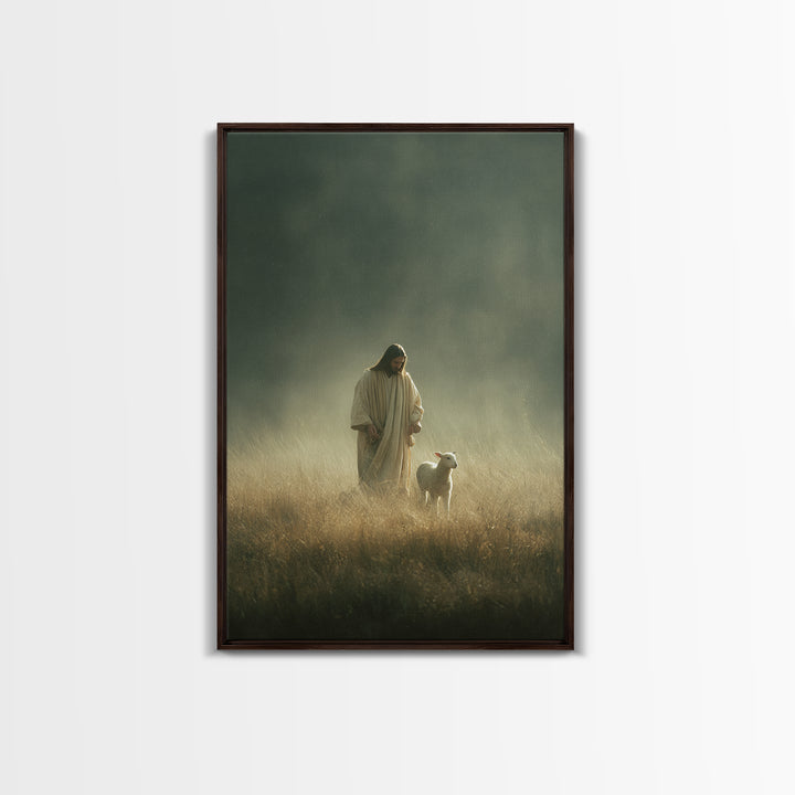 Sacred Meadow Path | Framed Canvas Print | Christian Art Painting | Jesus Wall Art | Christian Art Canvas | Christian Christmas Decor | Chr