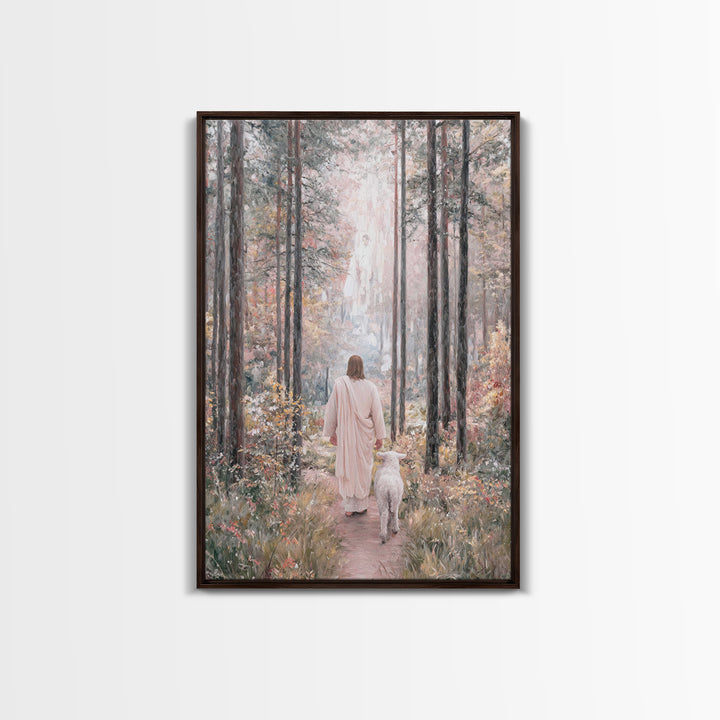 Forest Of Grace, Framed Canvas Print, Christian Wall Art, Christian Art Canvas, Jesus Painting, Subtle Christian Paintings, Christian Gift