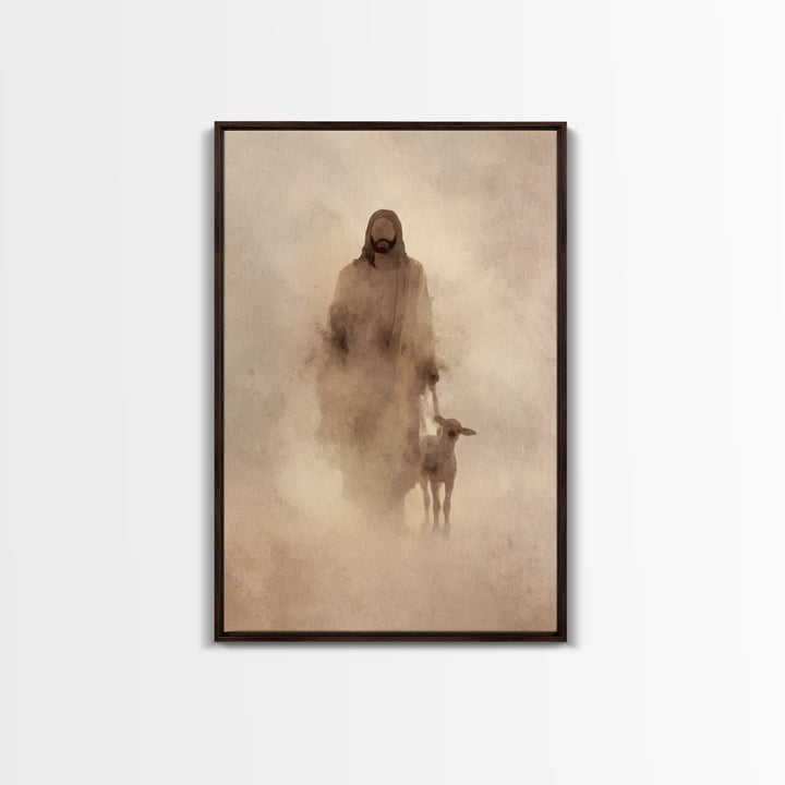 Holy Presence | Framed Canvas Print | Christian Art Canvas | Abstract Christian Art | Jesus Painting | Christian Wall Art | Christian Gift