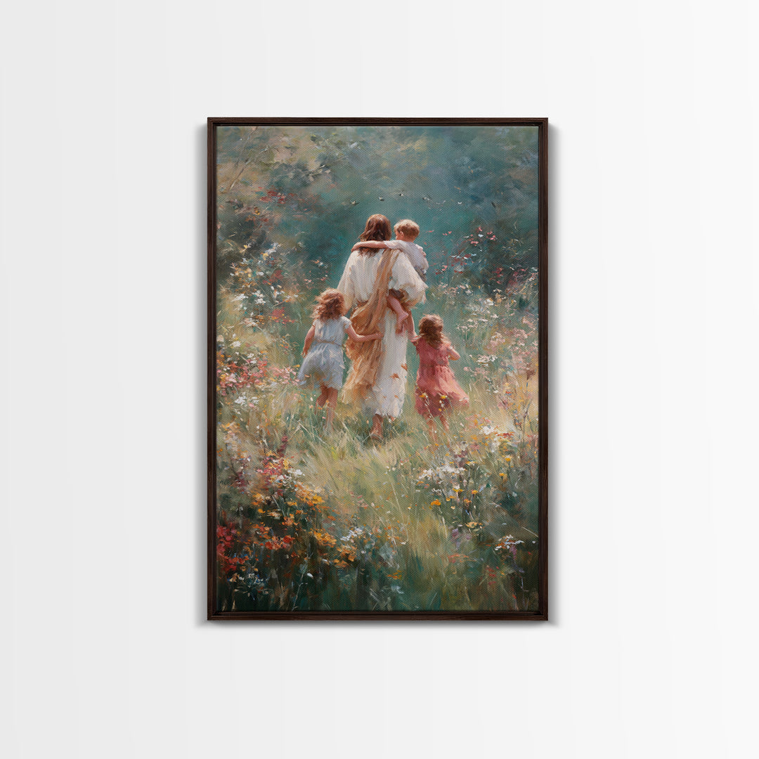 Garden Of Hope – Framed Canvas Print – Christian Art Canvas – Christian Wall Art – Jesus Painting – Christian Christmas Art – Christian Gif