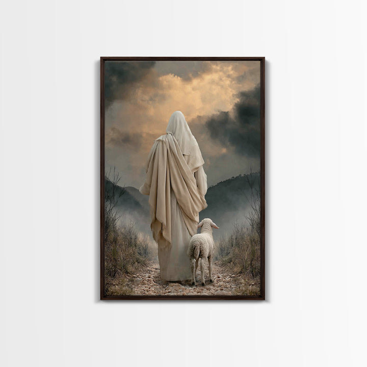 Shepherd’s Haven, Framed Canvas Print, Christian Wall Art, Christian Art Canvas, Jesus Painting, Christian Art, Christian Gift