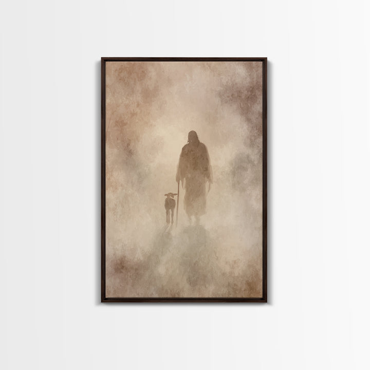 Dusty Road Faith | Framed Canvas Print | Christian Art Canvas | Christian Art | Christian Wall Art | Jesus Painting | Christian Christmas A